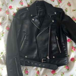 Zara leather (faux) jacket. Size S. never worn